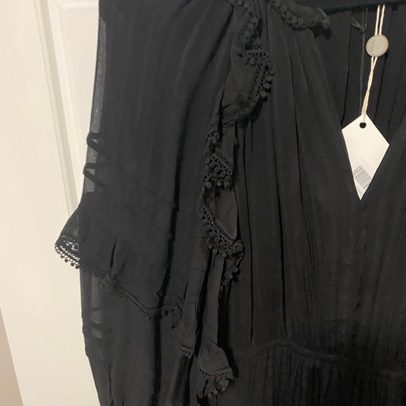 ISABEL MARANT ÉTOILE
Embroidered Trim Peasant Dress In Black - Picture 7 of 7